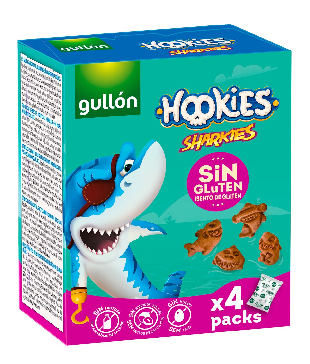 Hookies sharkies GULLÓN 4x40 g.