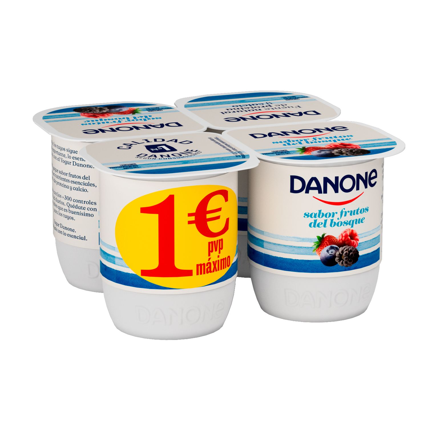 Yogur sabor frutos del bosque DANONE x4