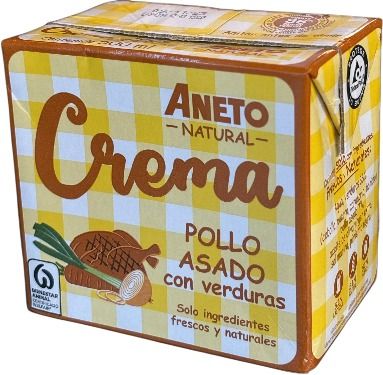 Crema de pollo asado con verduras ANETO 500 ml.