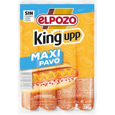 Salchichas maxi pavo king upp EL POZO 330 g.