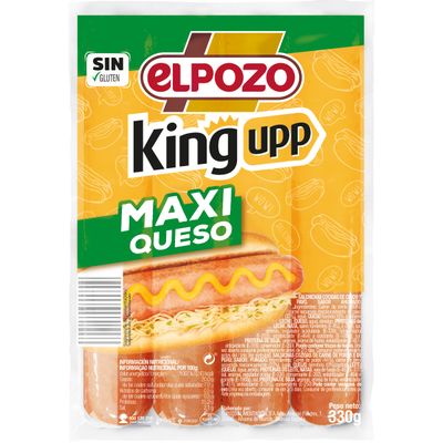 Salchichas maxi queso king upp EL POZO 330 g.