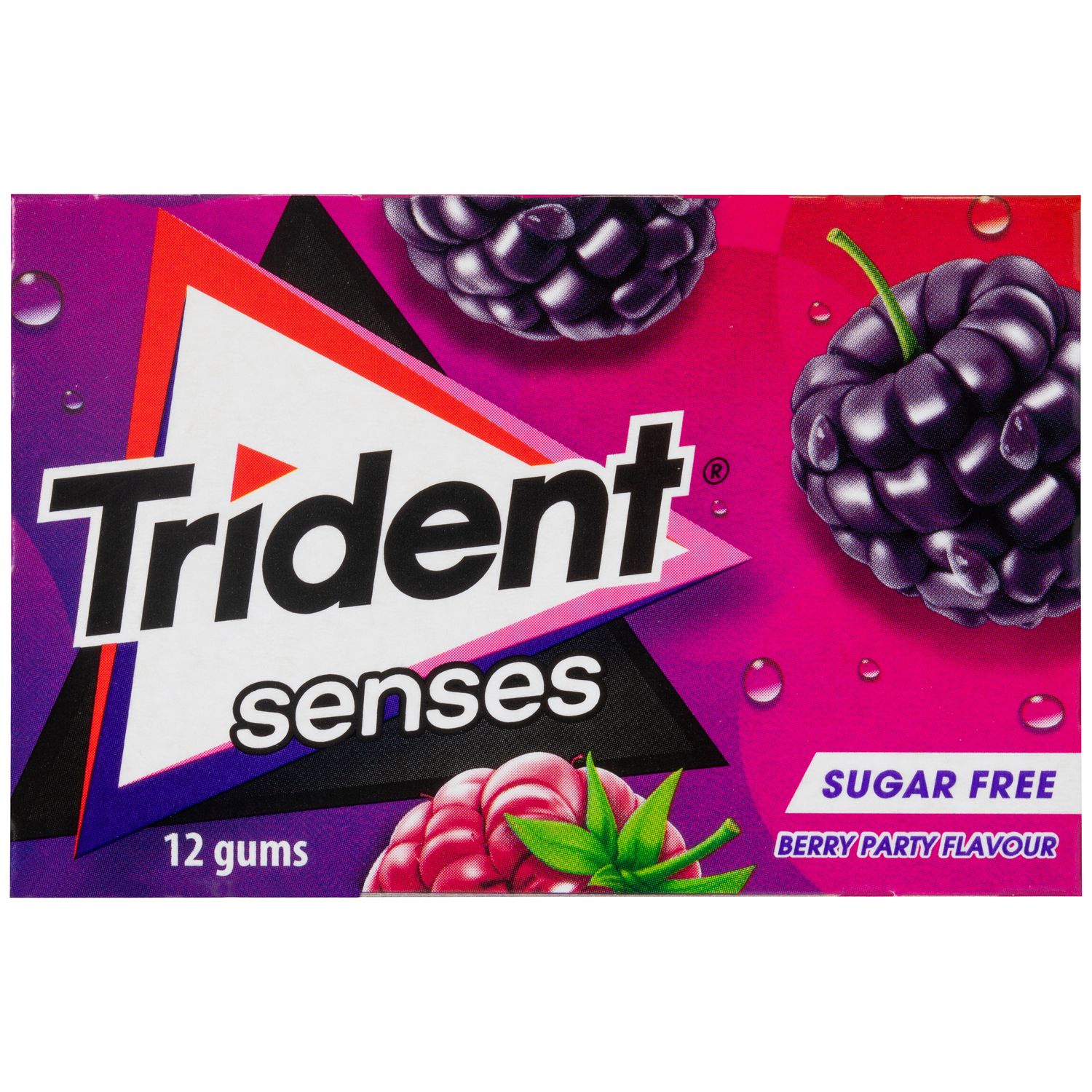 Chicles sabor frutos rojos sin azúcar TRIDENT 23 g.