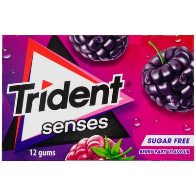 Chicles sabor frutos rojos sin azúcar TRIDENT 23 g.
