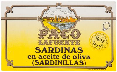 Sardinillas en aceite de oliva PACO LAFUENTE 10/12 pzas. 125 ml.