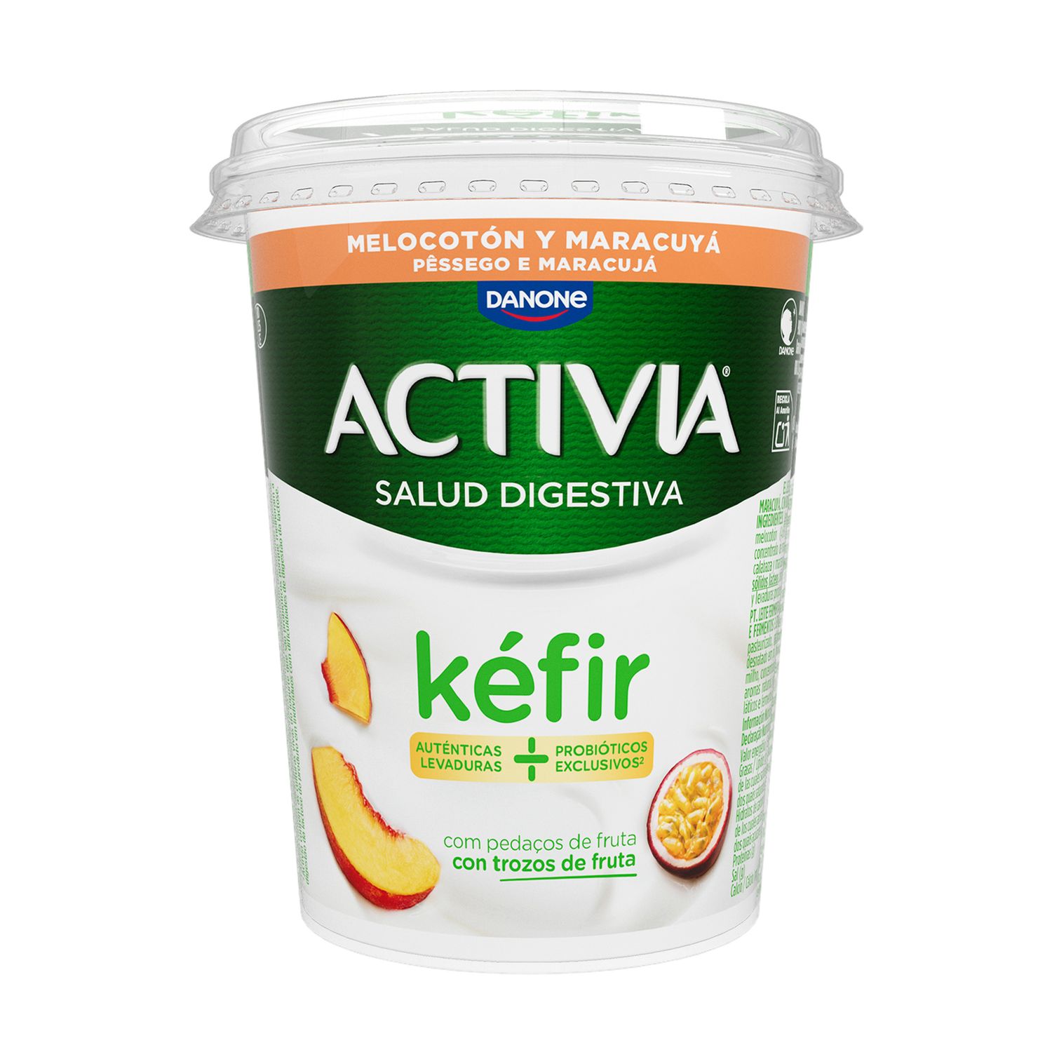 Kéfir con melocotón y maracuyá ACTIVIA de DANONE 380 g.