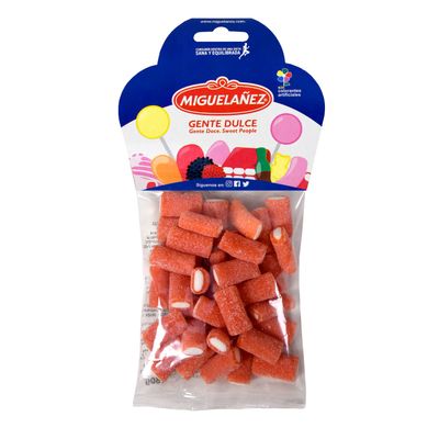 Gominolas ácidas con forma taco fresa nata  MIGUELAÑEZ 150 g.