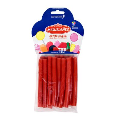 Gominolas con forma de regaliz relleno fresa nata  MIGUELAÑEZ 150 g.
