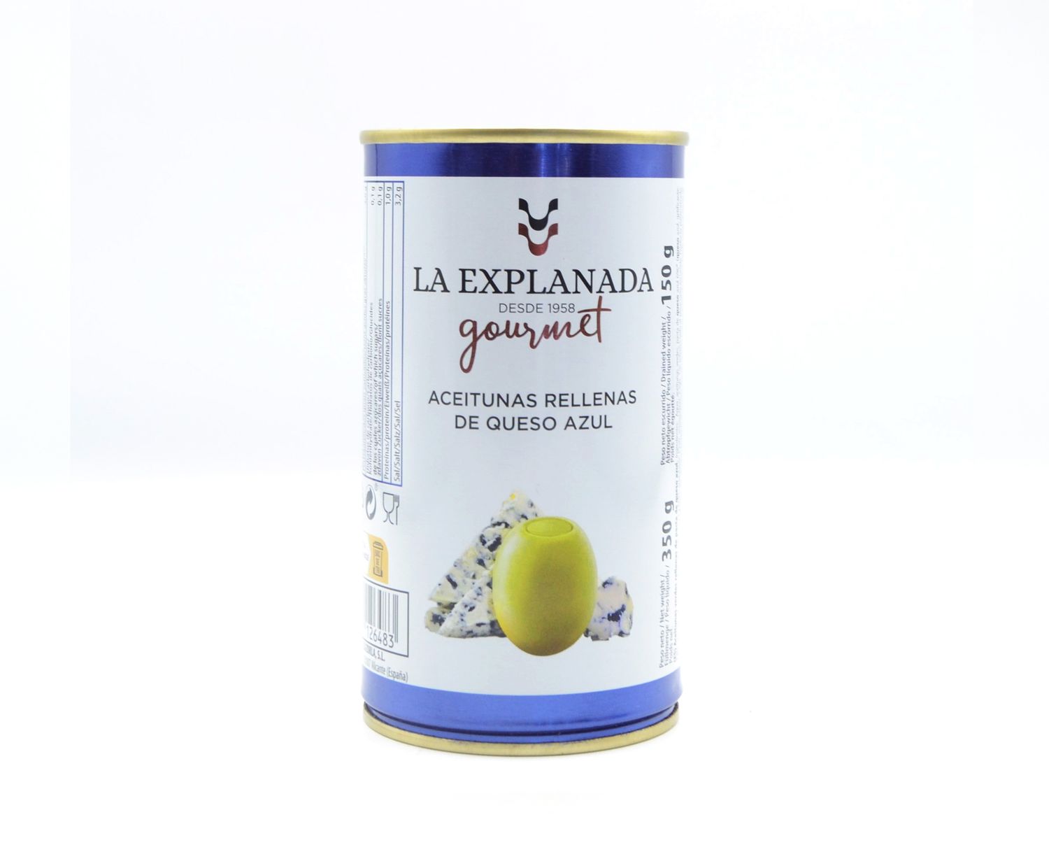 Aceitunas rellenas de queso azul LA EXPLANADA 350 g.