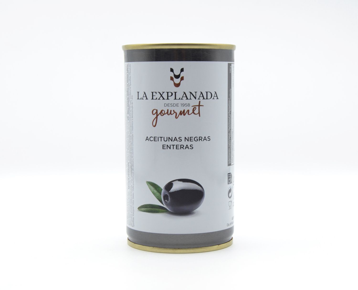 Aceitunas negras enteras LA EXPLANADA 350 g.