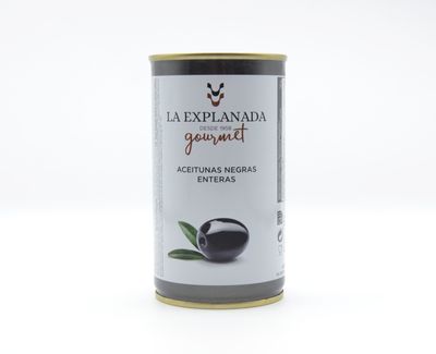 Aceitunas negras enteras LA EXPLANADA 350 g.