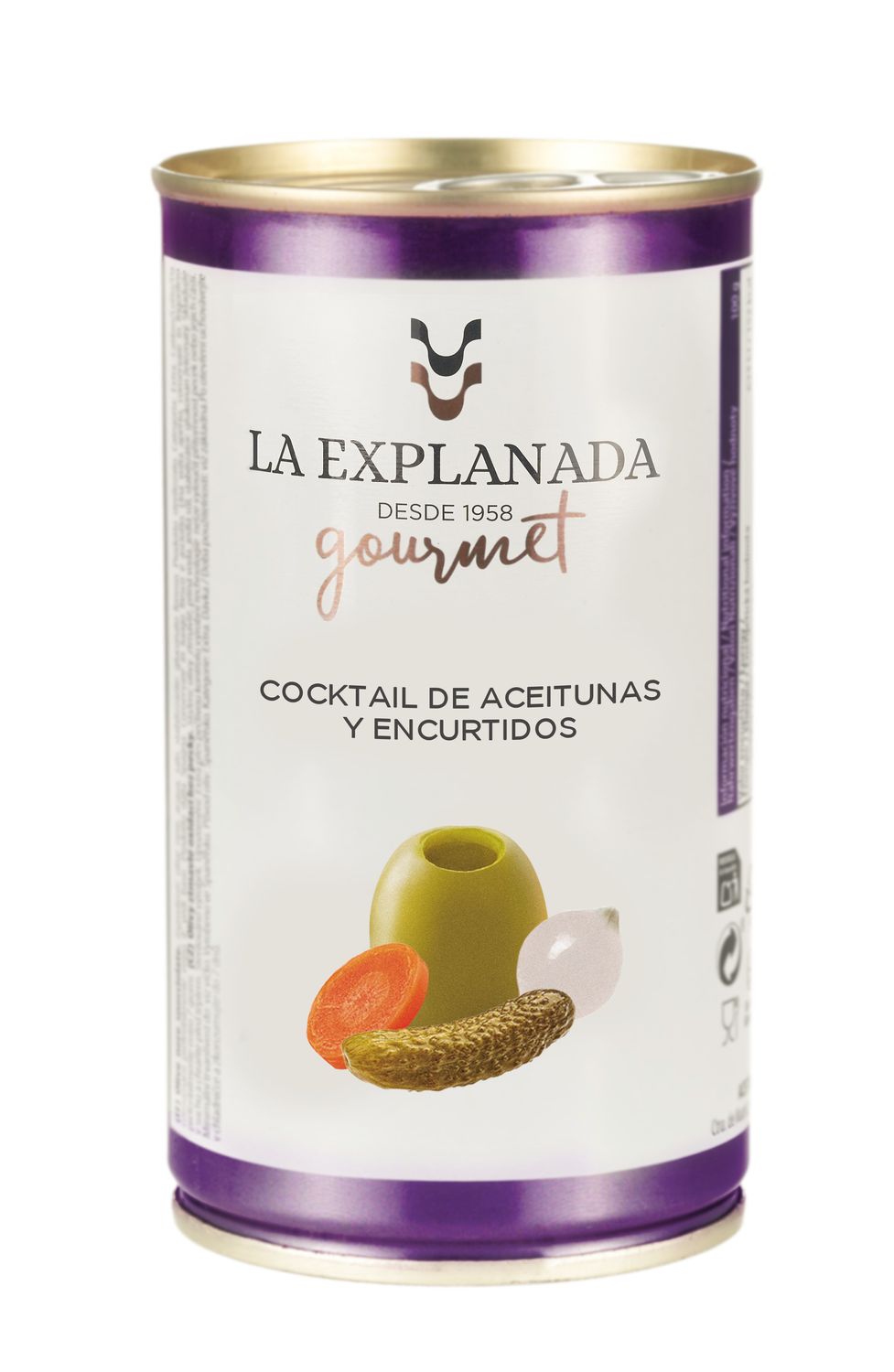 Cocktail de aceitunas y encurtidos LA EXPLANADA 350 g.