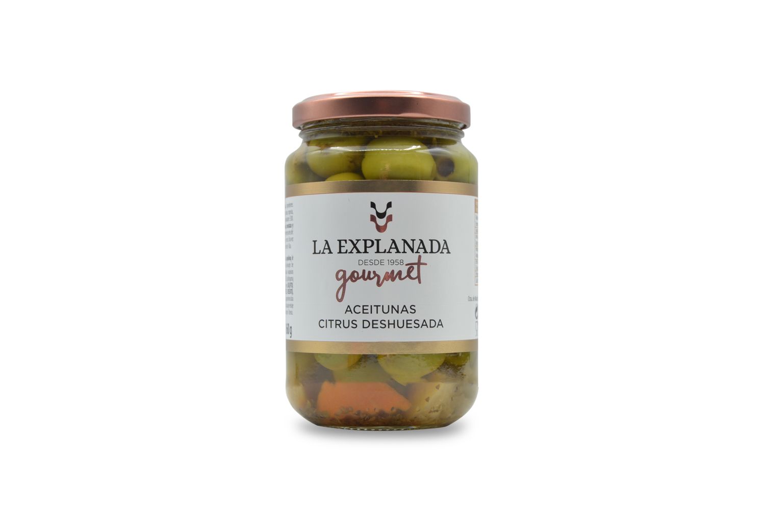 Aceitunas citrus deshuesada LA EXPLANADA 200 g.