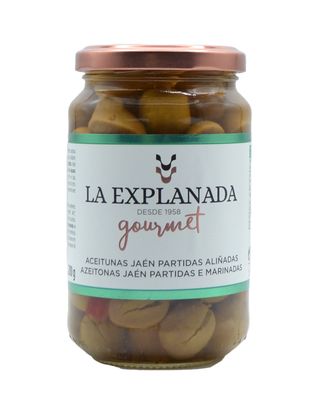 Aceitunas Jaén partidas aliñadas LA EXPLANADA 200 g.