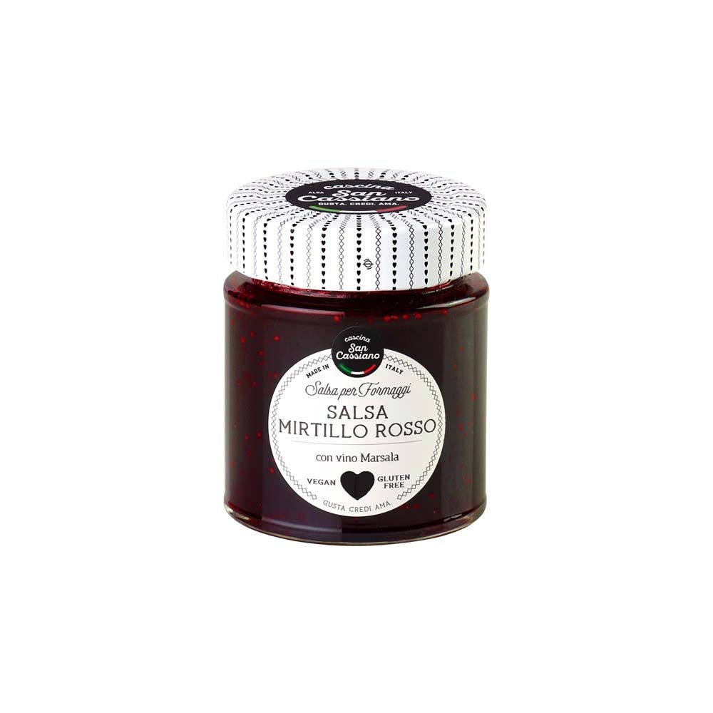 Salsa de arándanos con vino dulce SAN CASSIANO 170 g.
