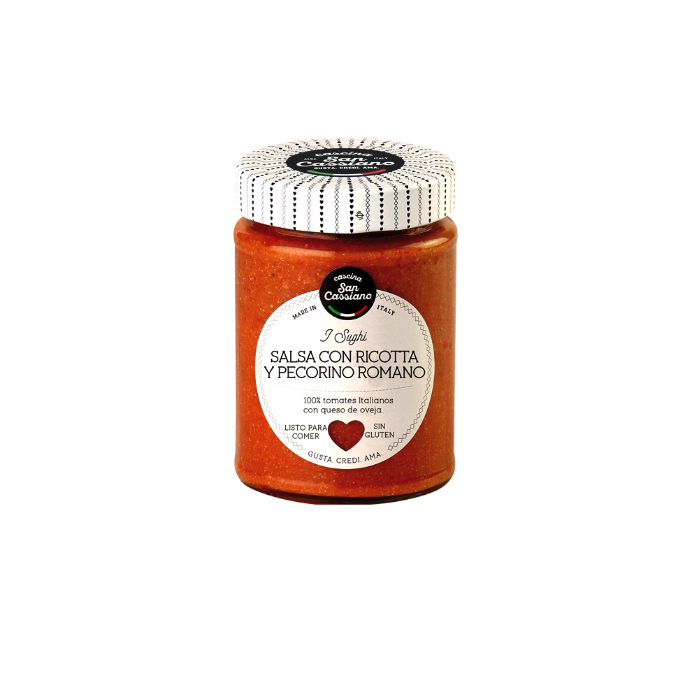 Salsa de tomate con ricota &amp; pecorino SAN CASSIANO 290 g.