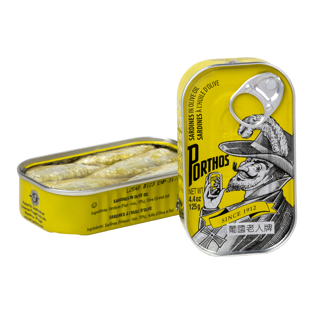 Sardinas en aceite de oliva PORTHOS 125 g.