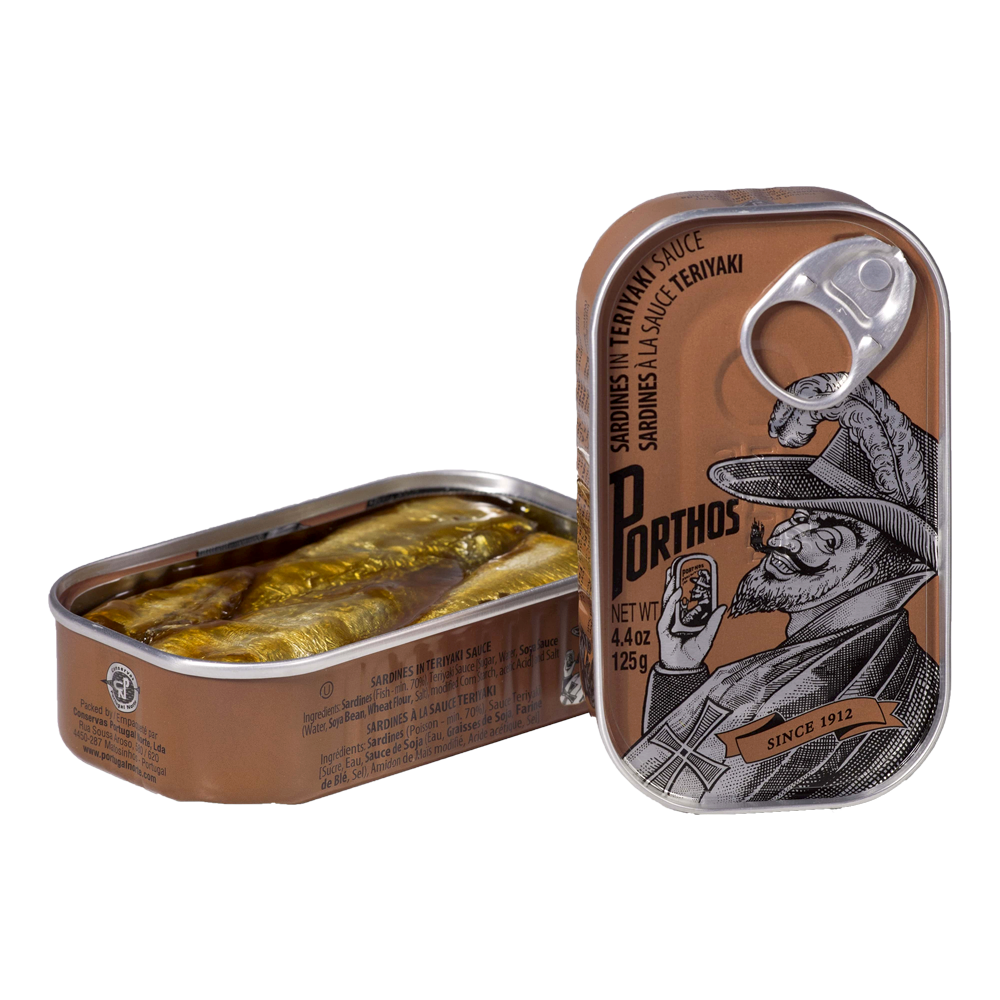 Sardinas con salsa teriyaki PORTHOS 125 g.