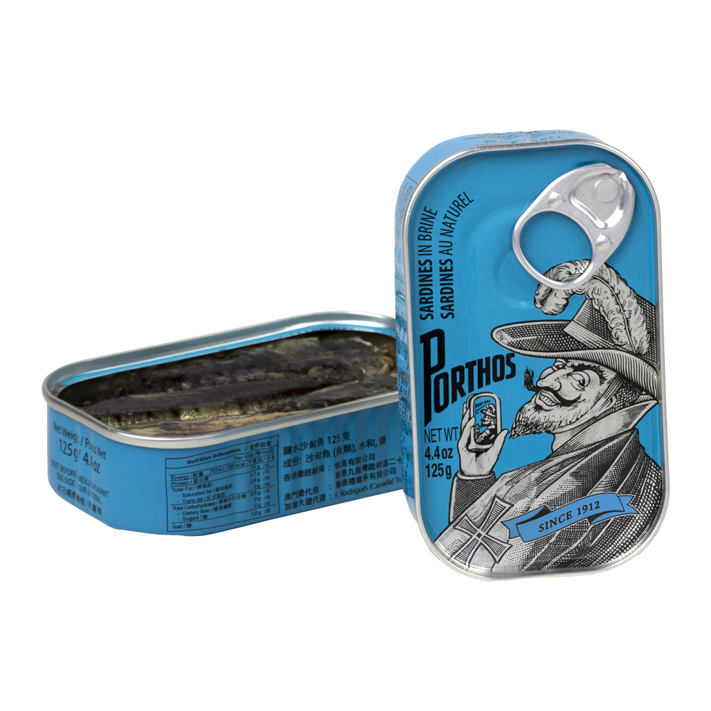 Sardinas al natural PORTHOS 125 g.