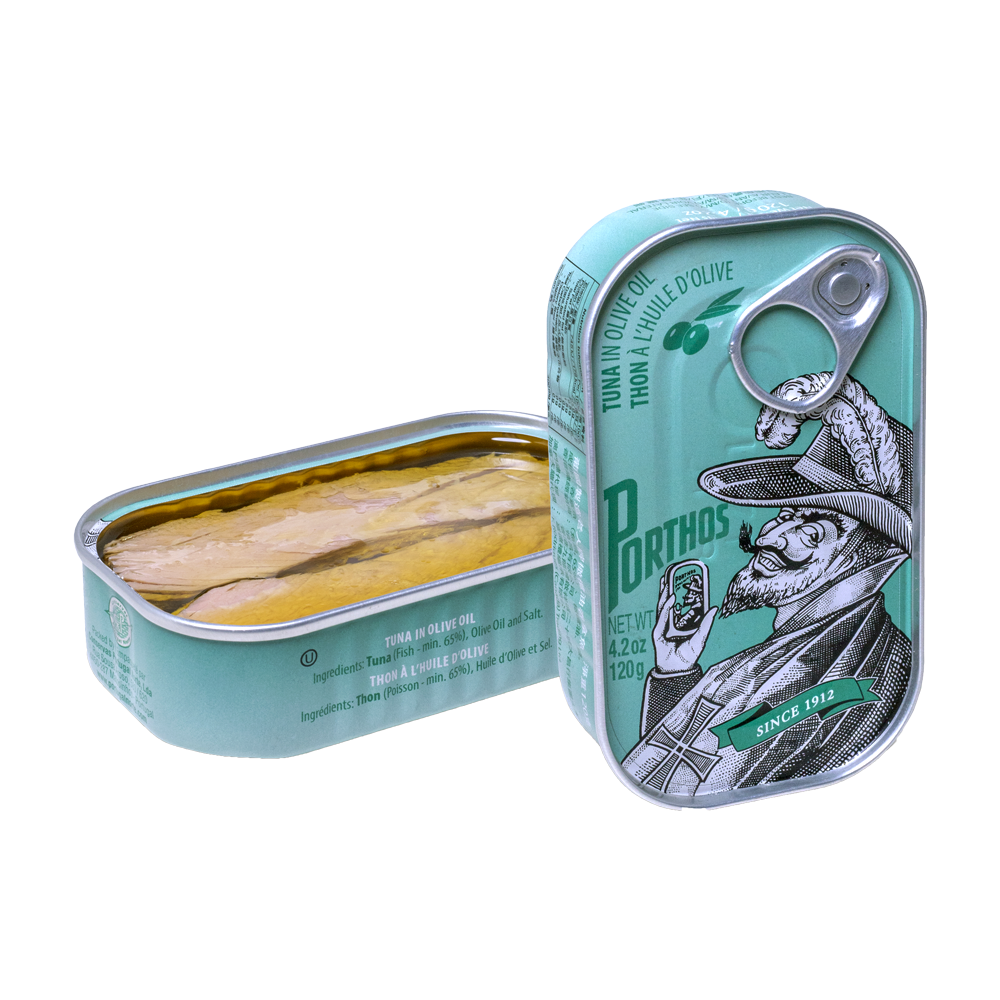 Atún en aceite de oliva PORTHOS 120 g.
