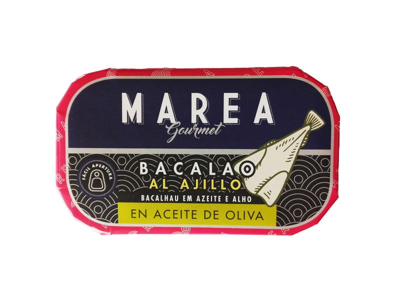 Bacalao al ajillo en aceite de oliva MAREA 120 g.