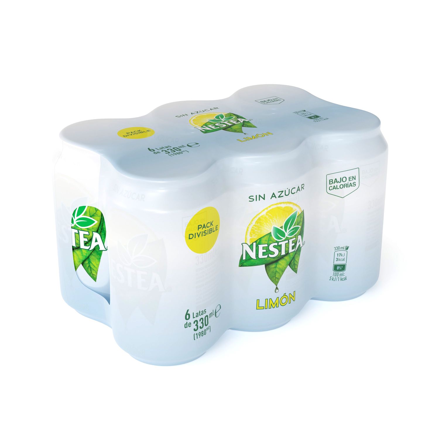 Pack 6 Latas NESTEA limón sin azúcar 6x330 ml.