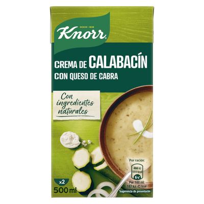 Crema de calabacín con queso de cabra KNORR 500 ml.