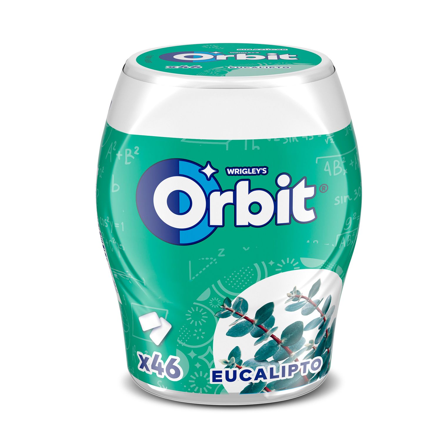 Bote de chicles sabor eucalipto ORBIT x 46