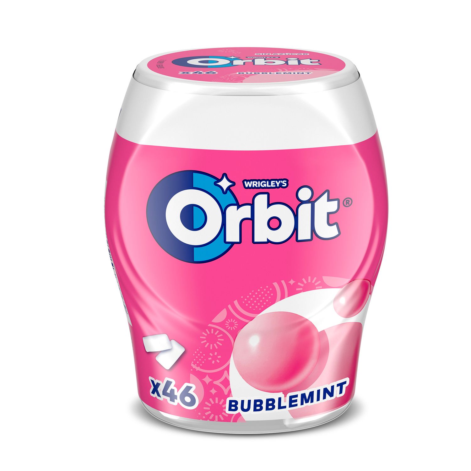Bote de chicles bubblemint ORBIT x 46