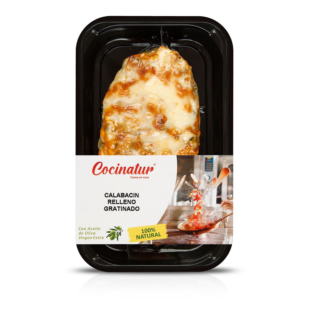 Calabacín relleno gratinado COCINATUR 350 g.