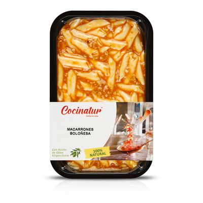 Macarrones boloñesa COCINATUR 350 g.