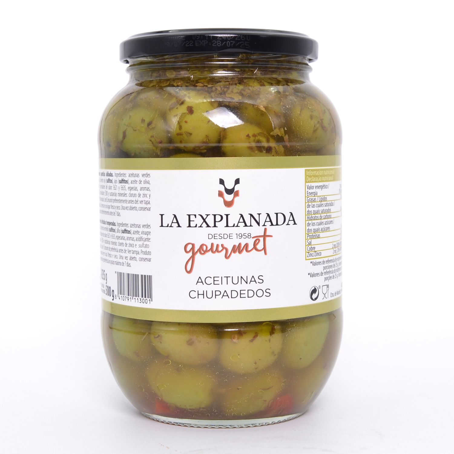 Aceitunas chupadedos LA EXPLANADA 835 g.