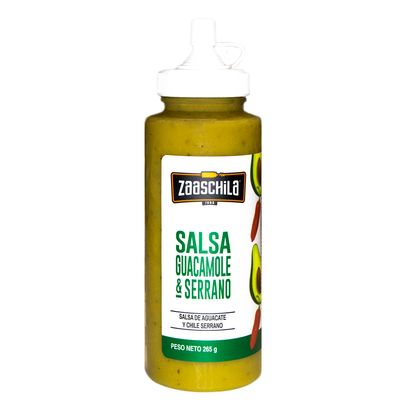 Salsa guacamole y serrano ZAASCHILA 265 g.