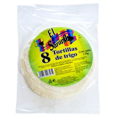 8 Tortillas de trigo EL SARAPE 170 g.