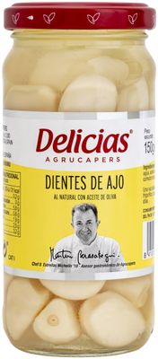 Dientes de ajo con aceite de oliva DELICIAS AGRUCAPERS 245 g.