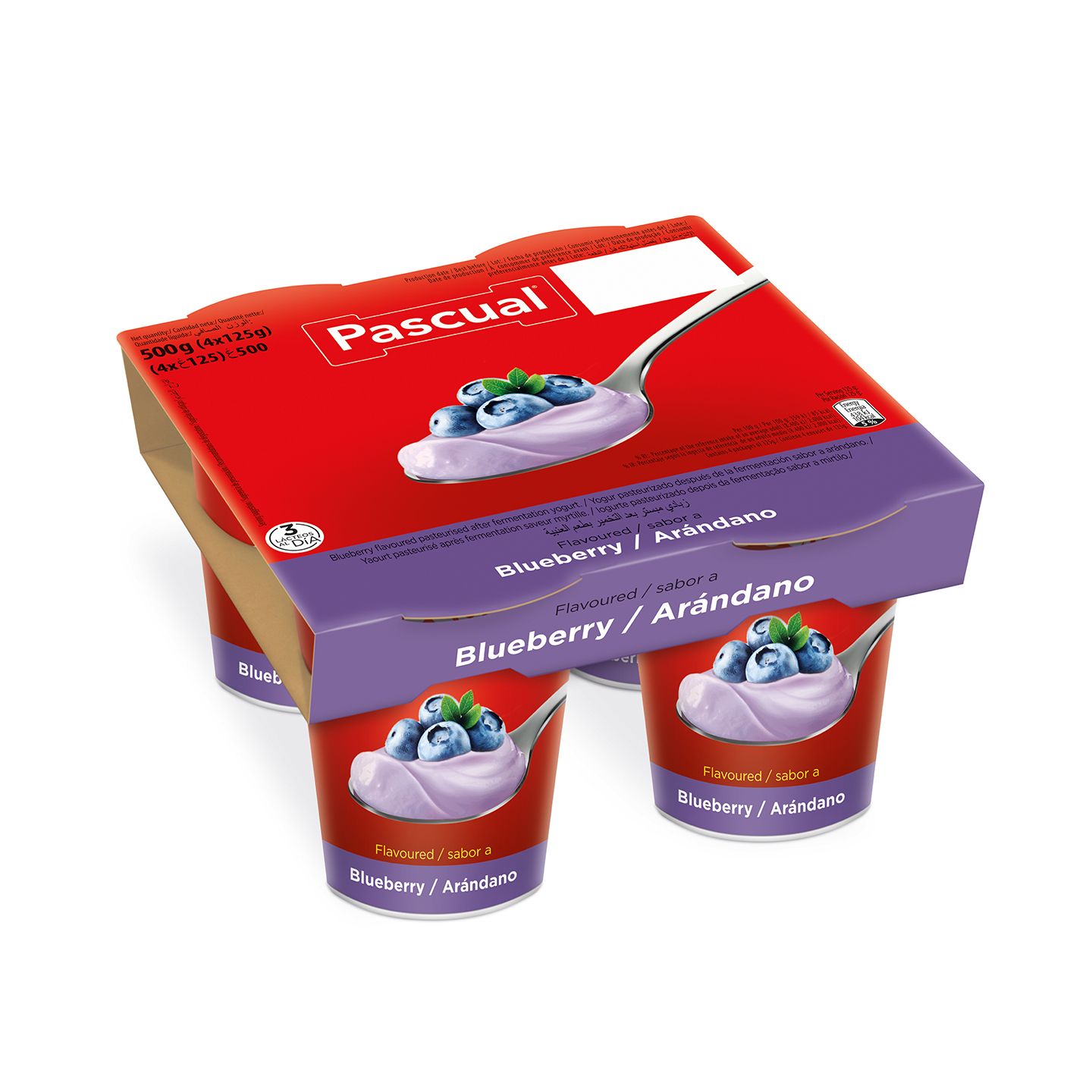 Yogur de arándanos PASCUAL 4x120 g.