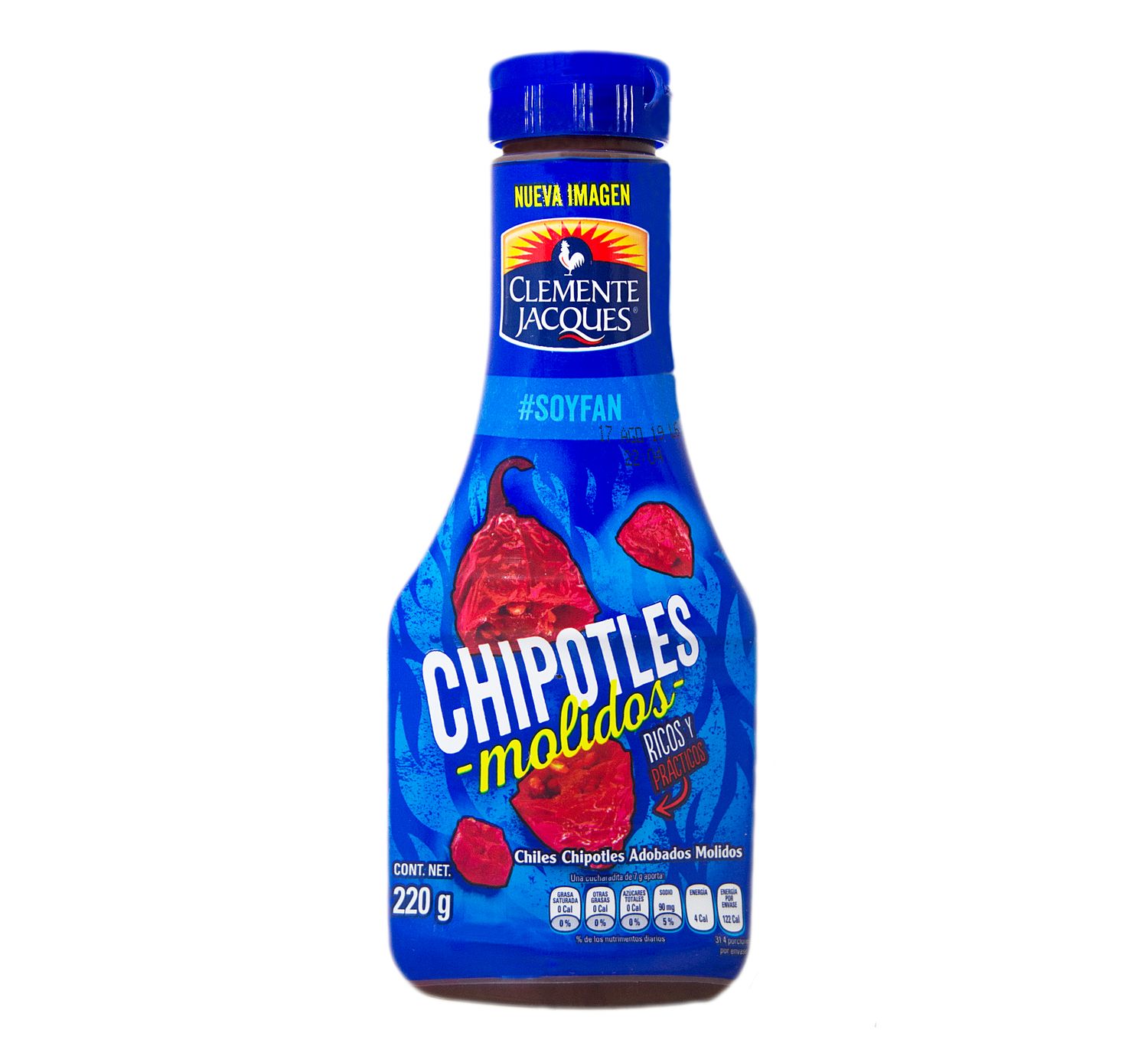 Chiles chipotles adobados molidos CLEMENTE JACQUES 220 g.