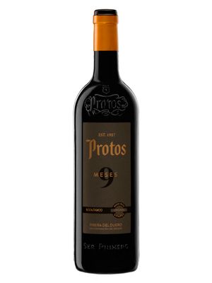 Vino tinto ecológico tempranillo 9 meses D.O. Ribera de Duero PROTOS 75 cl.