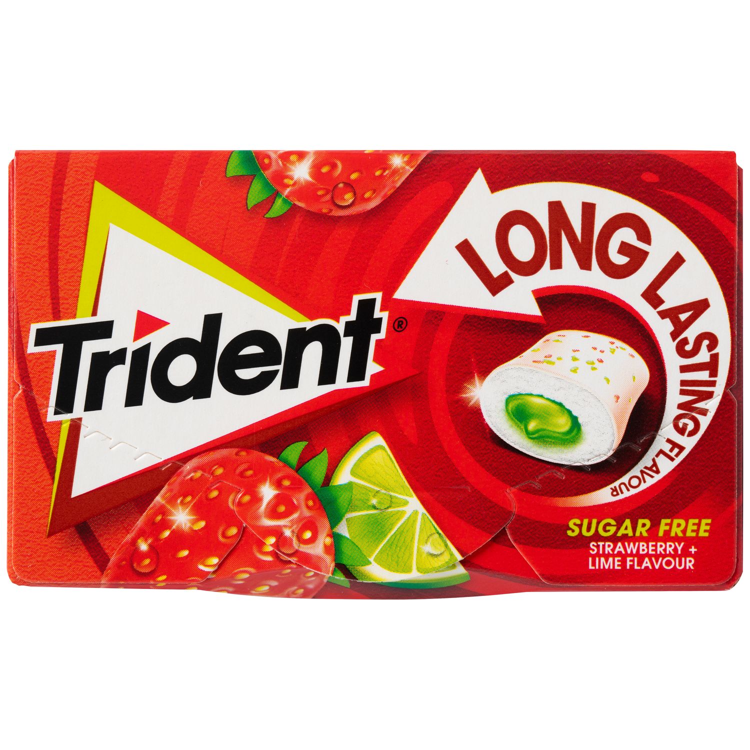Chicles fresa y lima TRIDENT 22 g. 10 ud.