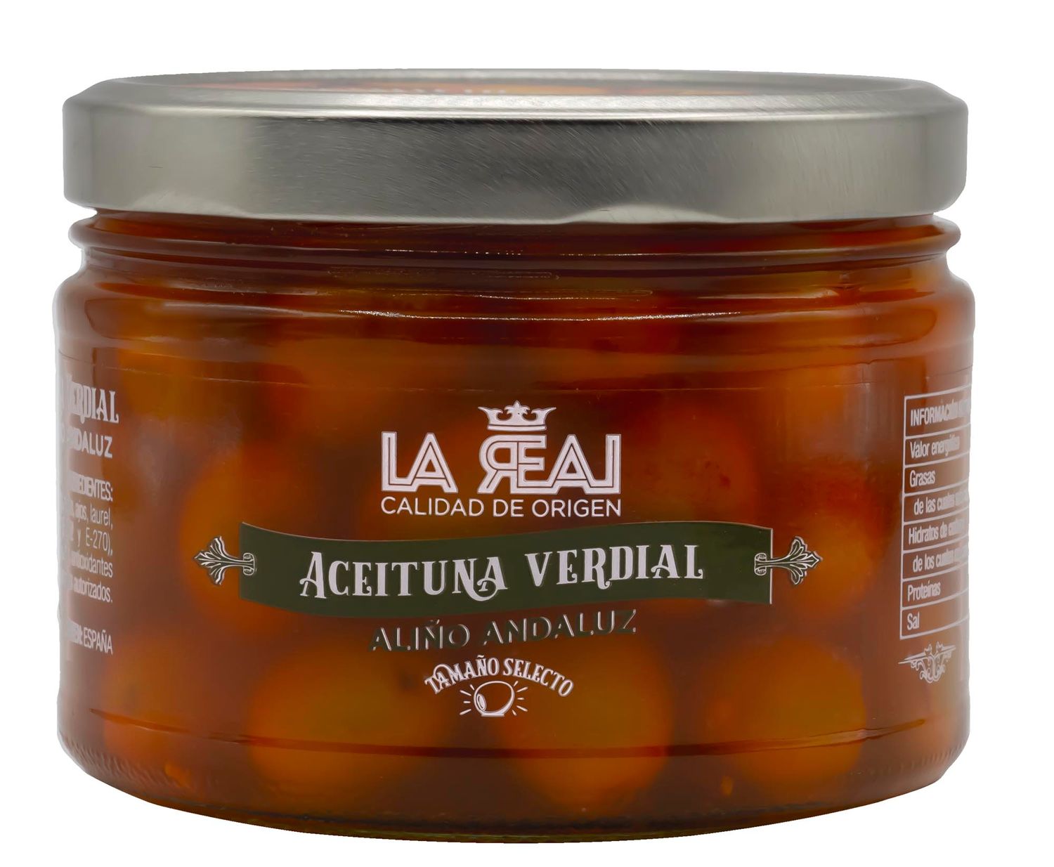 Aceituna verdial aliño andaluz LA REAL 500 g.
