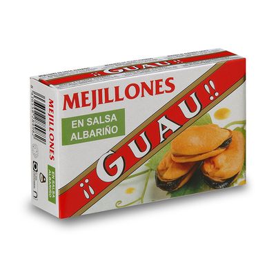 Mejillones en salsa albariño GUAU 111 g.