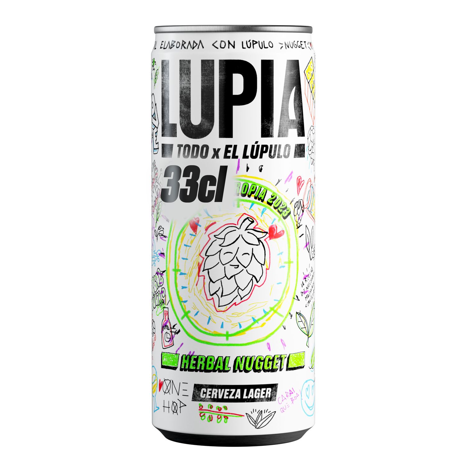Lata cerveza lupia herbal nugget ESTRELLA GALICIA 33 cl.