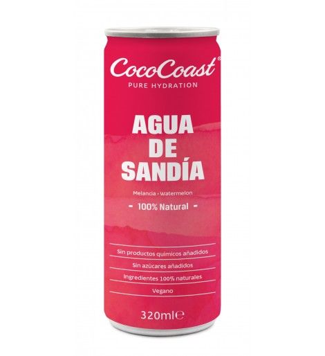 Agua natural de sandía COCOCOAST 320 ml.