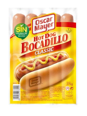 Salchichas hot dog bocadillo classic OSCAR MAYER 275 g.
