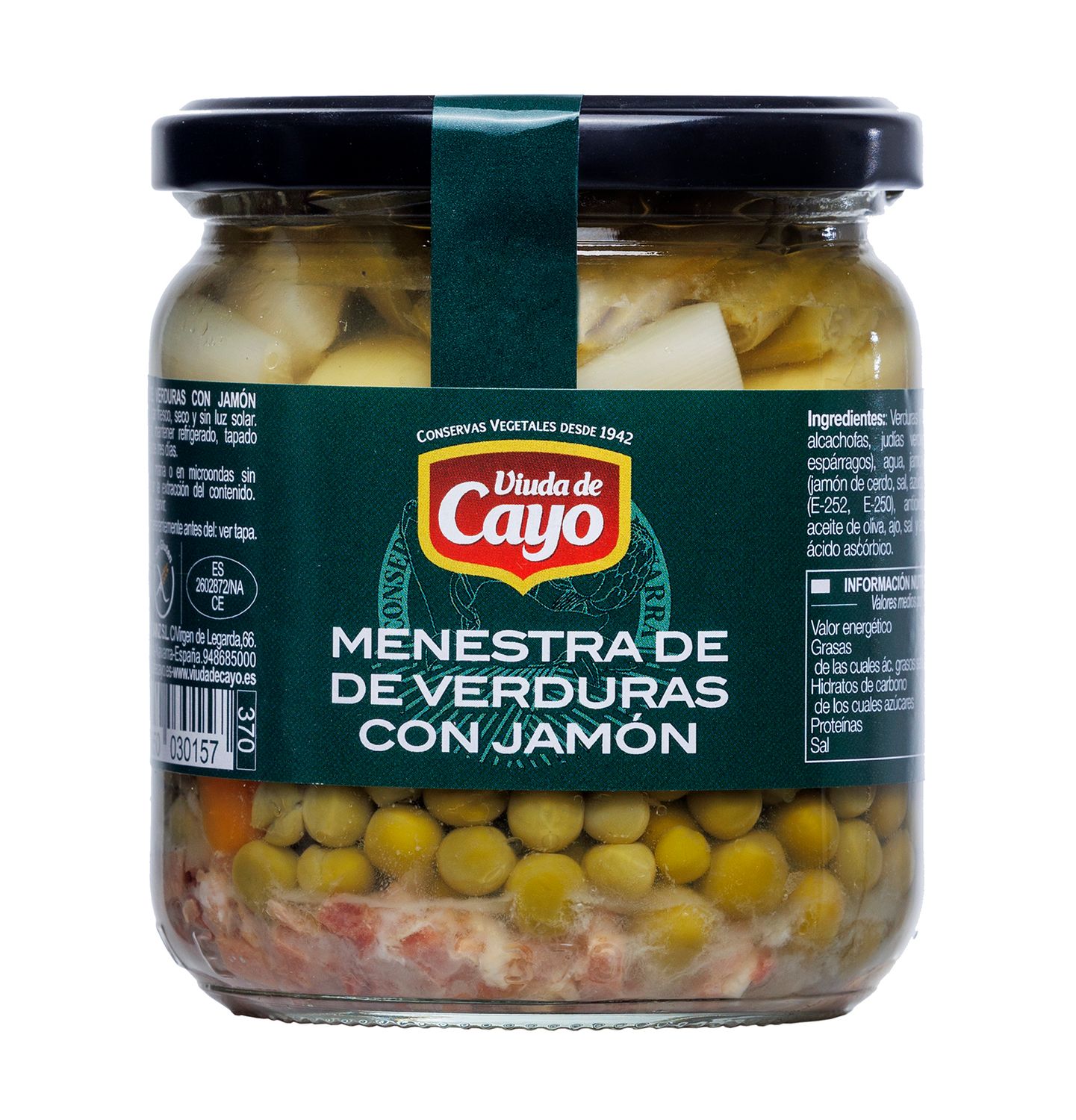 Menestra de verduras con jamón VIUDA DE CAYO 350 g.