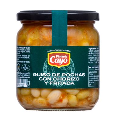 Guiso de pochas con chorizo y fritada VIUDA DE CAYO 360 g.