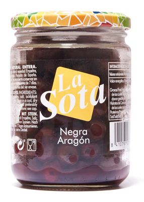 Aceituna negras Aragón LA SOTA 250 g.