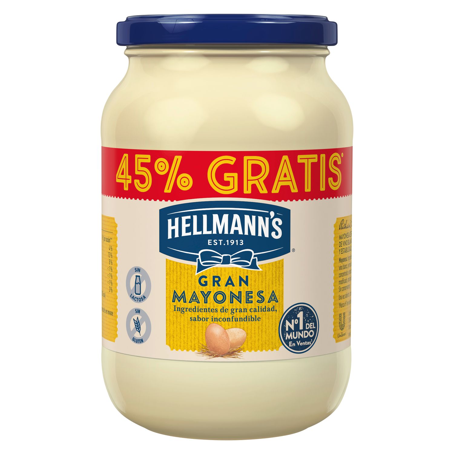 Mayonesa 45% gratis HELLMANN&#39;S 650 ml.