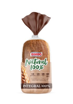 Pan de molde integral 100 % natural 100% BIMBO 460 g.