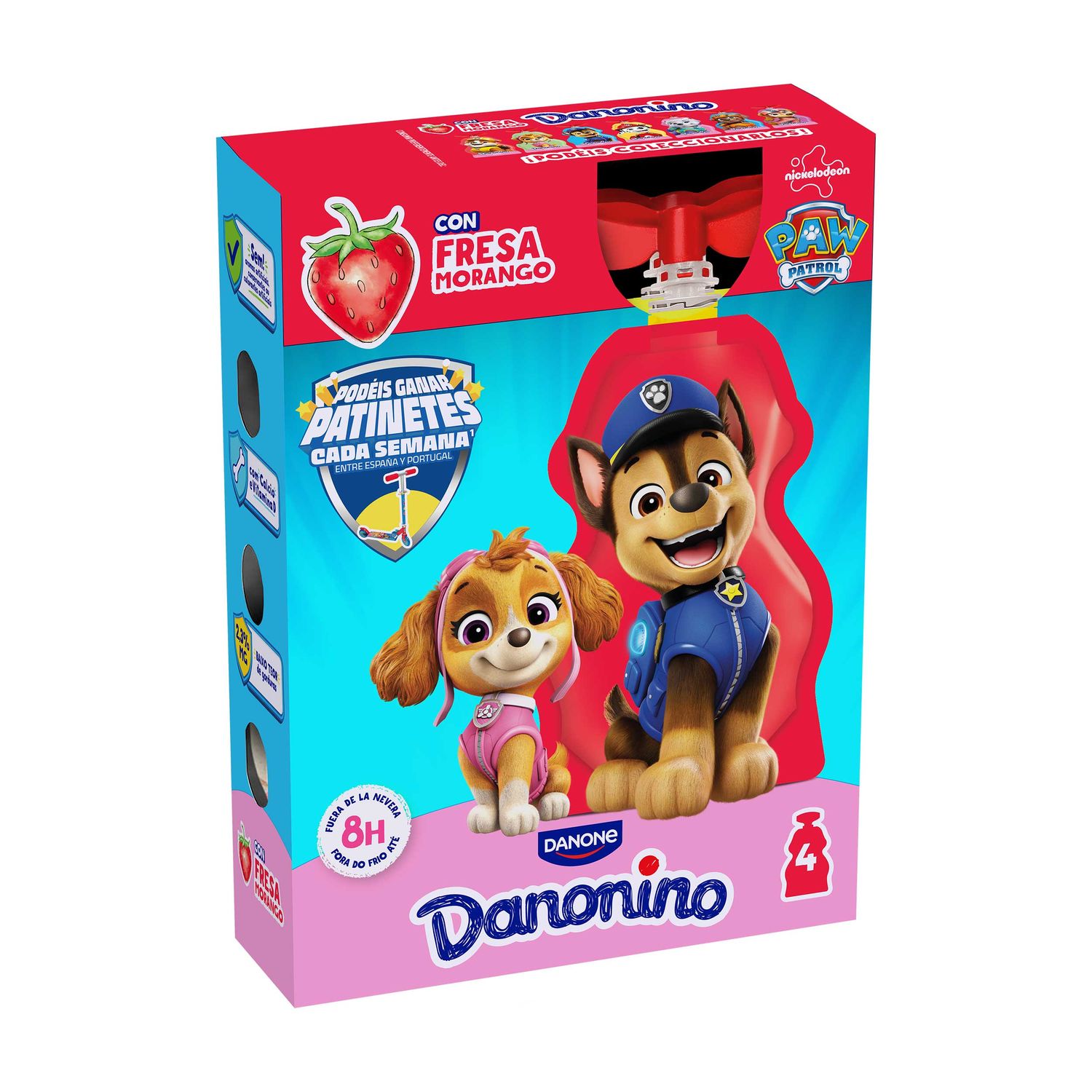 DANONINO POUCH FRESA X4