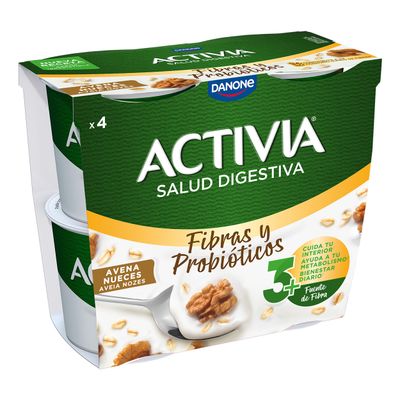 ACTIVIA cremoso AVENA/NUECES barriga sana DANONE 4 ud.